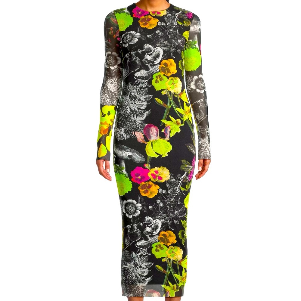 FUZZI Pansy Print Bodicon💕💕Renown Italian brand💕